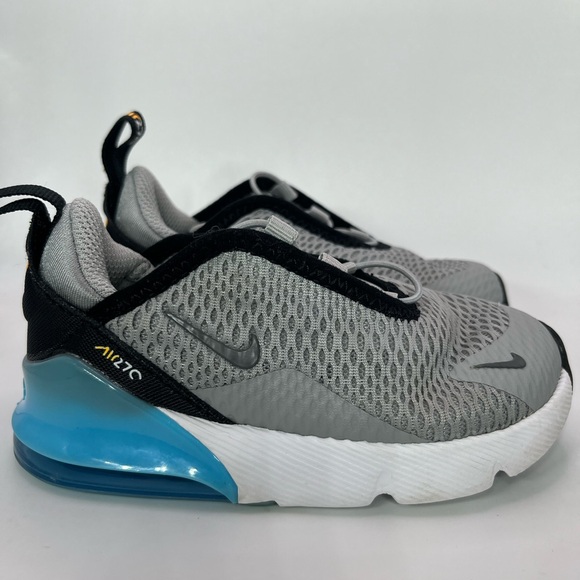 [AO2372-027] Preschool Nike AIR MAX 270 PS LIGHT SMOKE GREY BALTIC BLUE Sz 8c - Picture 1 of 13